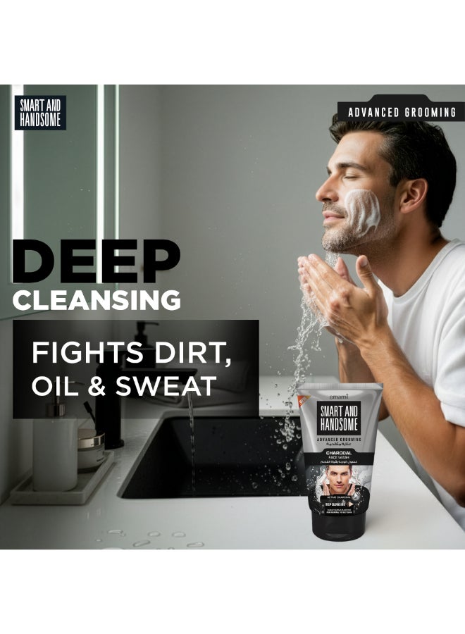 emami Charcoal Face Wash for Men | With Active Charcoal Cleanser | Deep Cleansing, Oil Control & Pollution Detox | Refreshed Look | For Normal to Oily Skin - Image 4